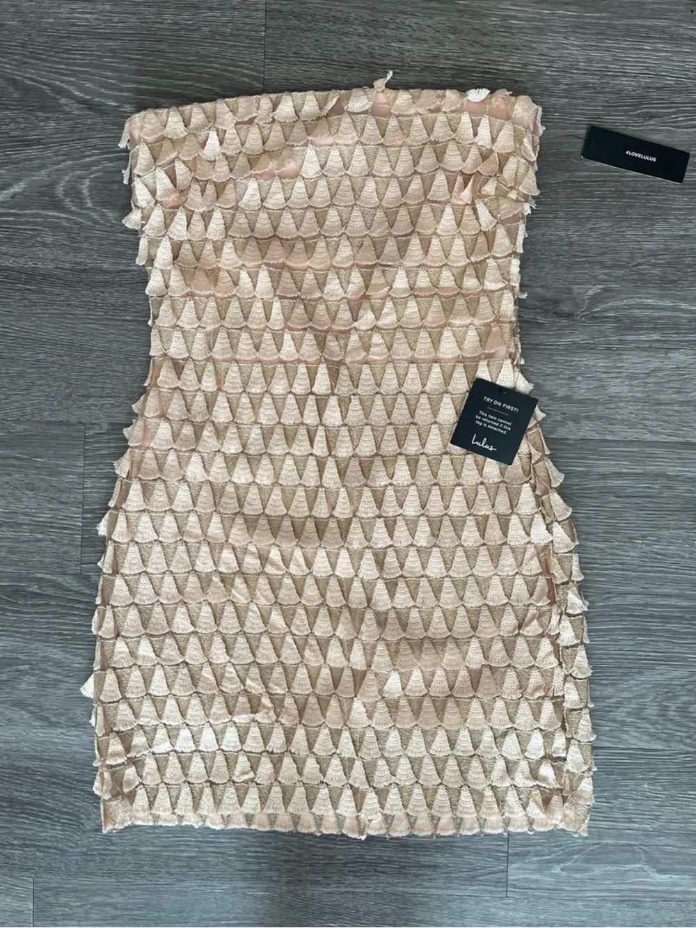 Lulu's Strapless Textured Mini Dress